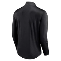 Men's Fanatics Black Miami Marlins Tough Minded Lightweight Quarter-Zip Pullover