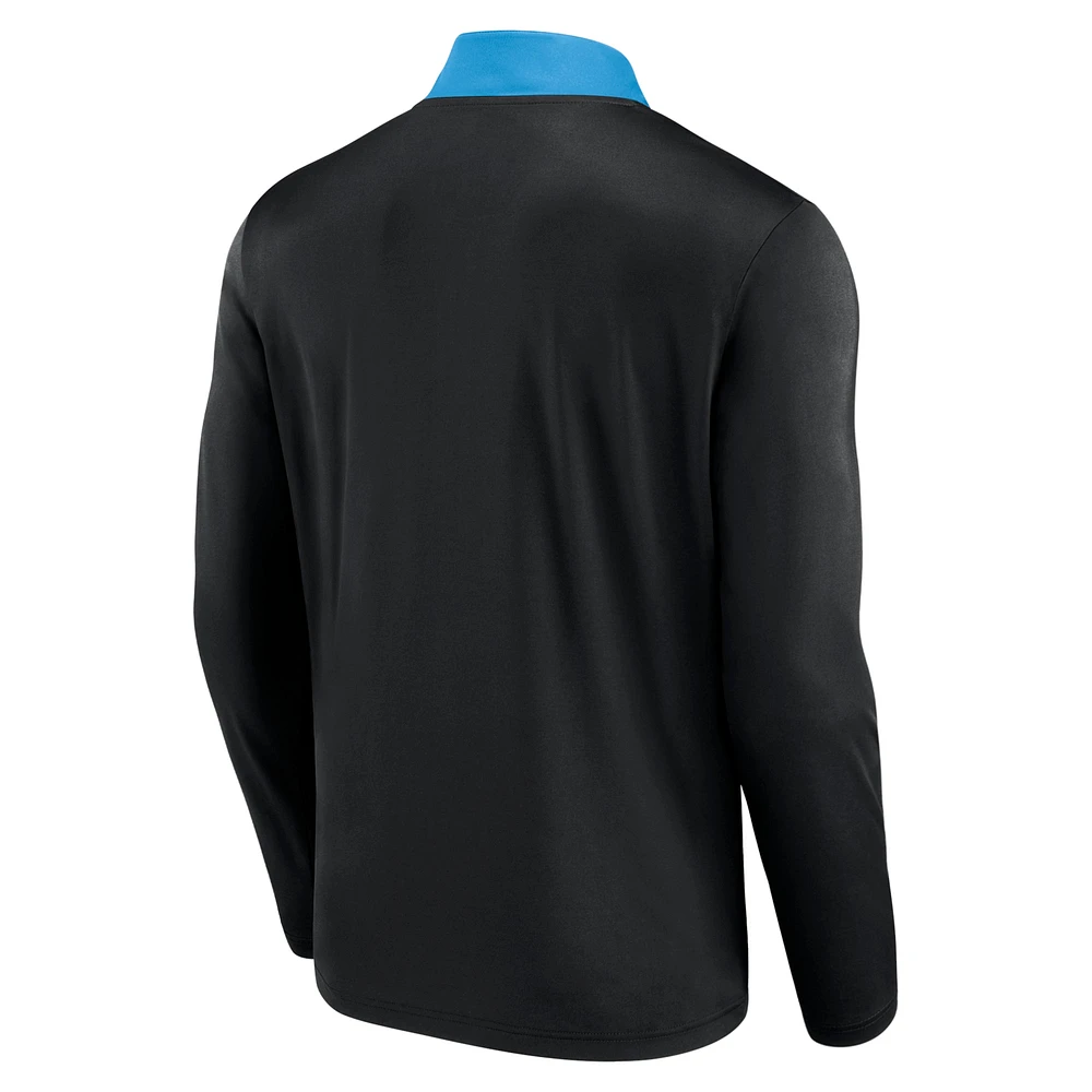 Men's Fanatics Black Miami Marlins Unstoppable Quarter-Zip Top