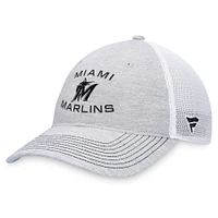 Men's Fanatics Gray Miami Marlins Trucker Adjustable Hat