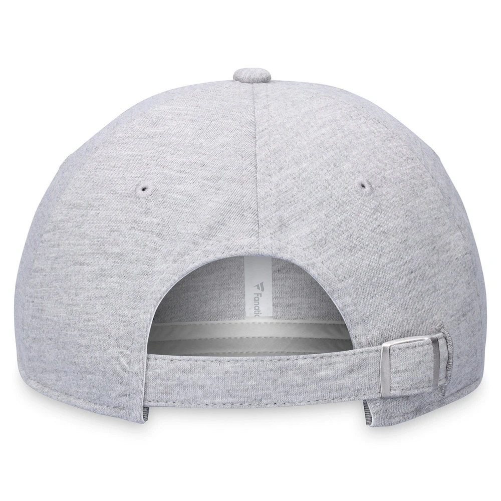 Men's Fanatics Heather Gray Miami Marlins Logo Adjustable Hat