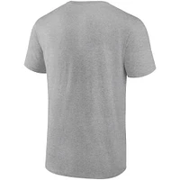 Men's Fanatics Heathered Gray Miami Marlins Iconic Go for Two T-Shirt