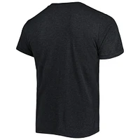 Men's Homage Charcoal Miami Marlins Hand-Drawn Logo Tri-Blend T-Shirt