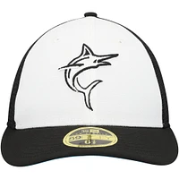 Men's New Era  Black/White Miami Marlins 2023 On-Field Batting Practice Low Profile 59FIFTY Fitted Hat