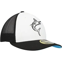 Men's New Era  Black/White Miami Marlins 2023 On-Field Batting Practice Low Profile 59FIFTY Fitted Hat