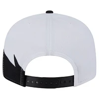 Men's New Era Black/White Miami Marlins Jagged 9FIFTY Snapback Hat
