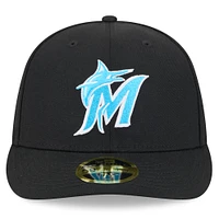 Men's New Era Black Miami Marlins 2024 Father's Day Low Profile 59FIFTY Fitted Hat