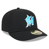 Men's New Era Black Miami Marlins 2024 Father's Day Low Profile 59FIFTY Fitted Hat