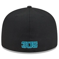 Men's New Era Black Miami Marlins 2025 City Connect 59FIFTY Fitted Hat