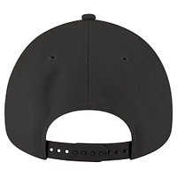 Men's New Era Black Miami Marlins A-Frame 9FORTY Adjustable Hat