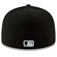 Men's New Era Black Miami Marlins National Baseball Hall of Fame 59FIFTY Fitted Hat