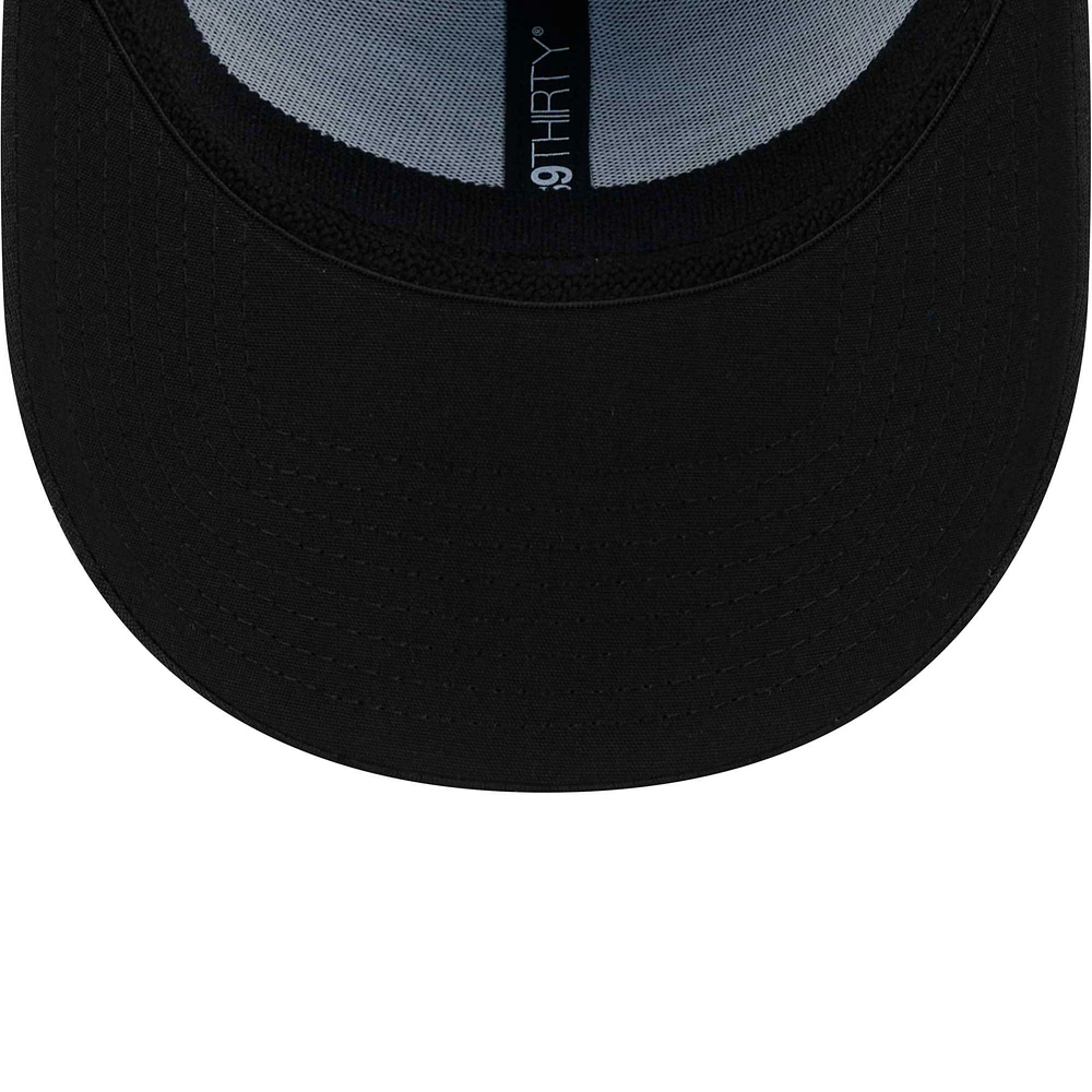 Men's New Era Black Miami Marlins Neo 39THIRTY Flex Hat