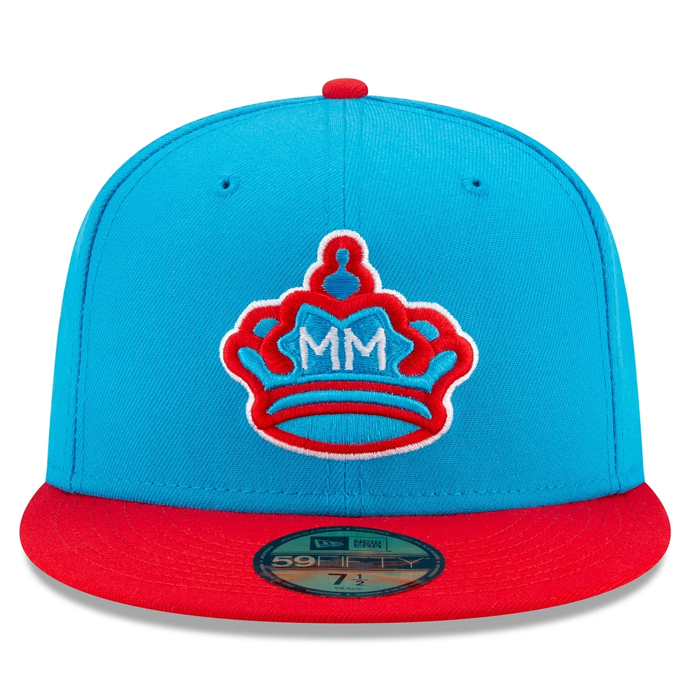 Men's New Era Blue/Red Miami Marlins 2021 City Connect 59FIFTY Fitted Hat