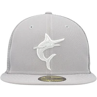 Men's New Era  Gray Miami Marlins 2023 On-Field Batting Practice 59FIFTY Fitted Hat