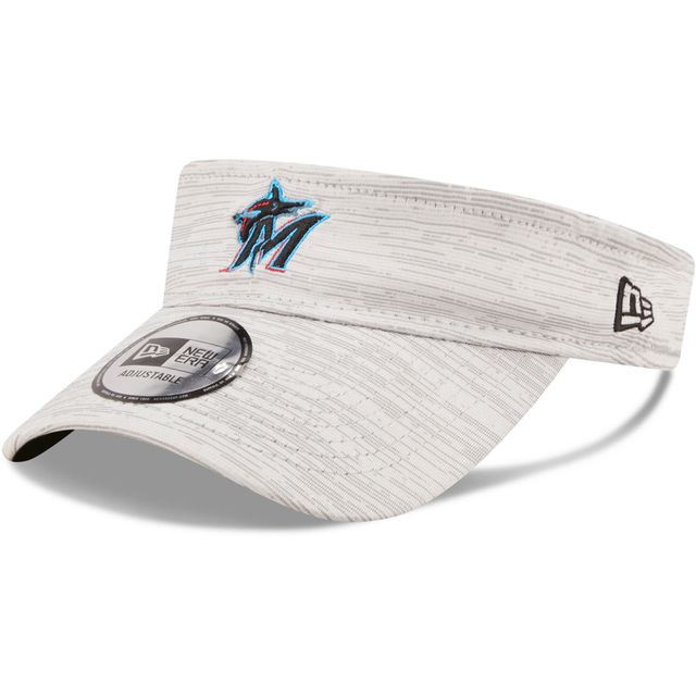 Visière Distinct Miami Marlins New Era grise pour homme