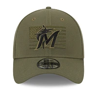 Men's New Era  Green Miami Marlins 2023 Armed Forces Day 39THIRTY Flex Hat