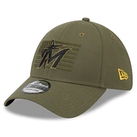 Men's New Era  Green Miami Marlins 2023 Armed Forces Day 39THIRTY Flex Hat