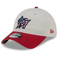 Men's New Era  Khaki/Red Miami Marlins 2024 Fourth of July 9TWENTY Adjustable Hat