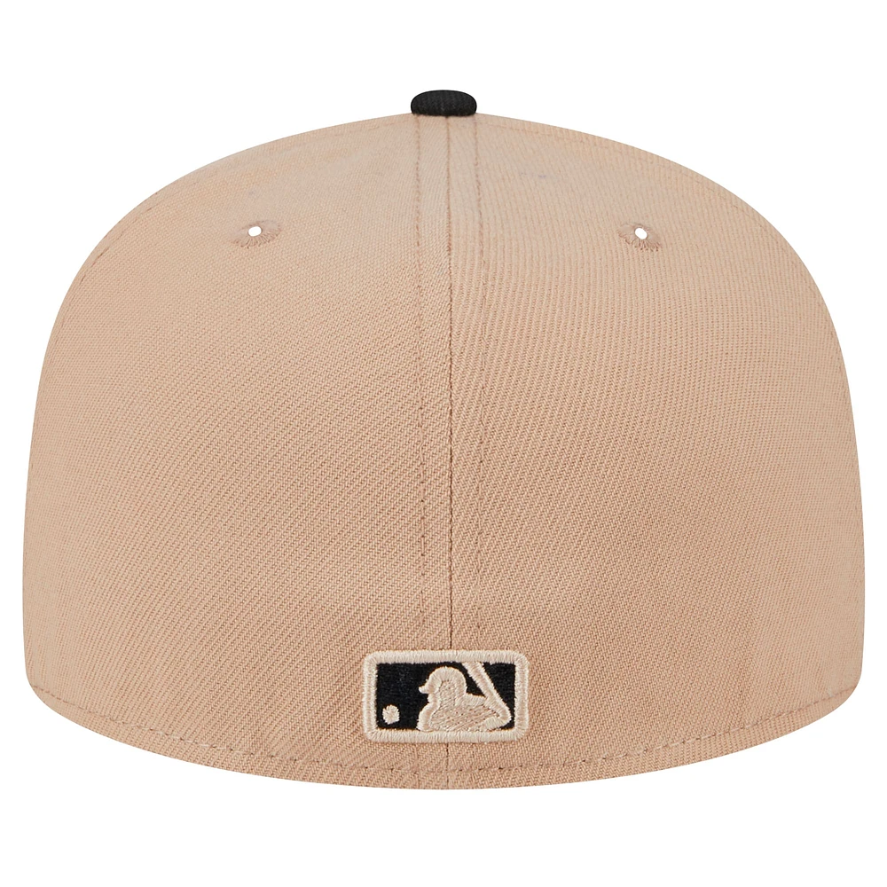 Men's New Era Khaki Miami Marlins 59FIFTY Fitted Hat