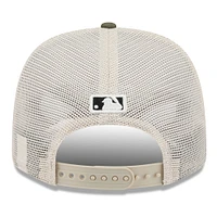 Men's New Era Light Beige/Olive Miami Marlins 2025 Armed Forces Day 9SEVENTY Stretch-Snap Hat