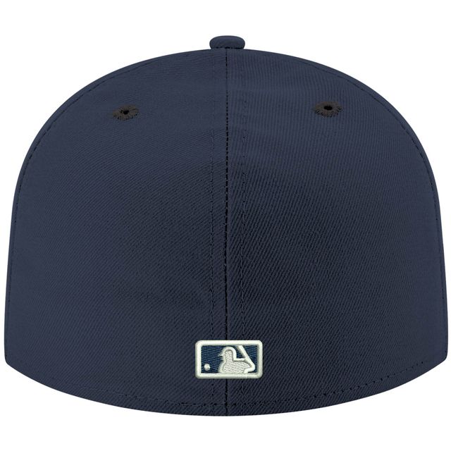 Chapeau ajusté 59FIFTY bleu marine Miami Marlins Logo pour homme New Era