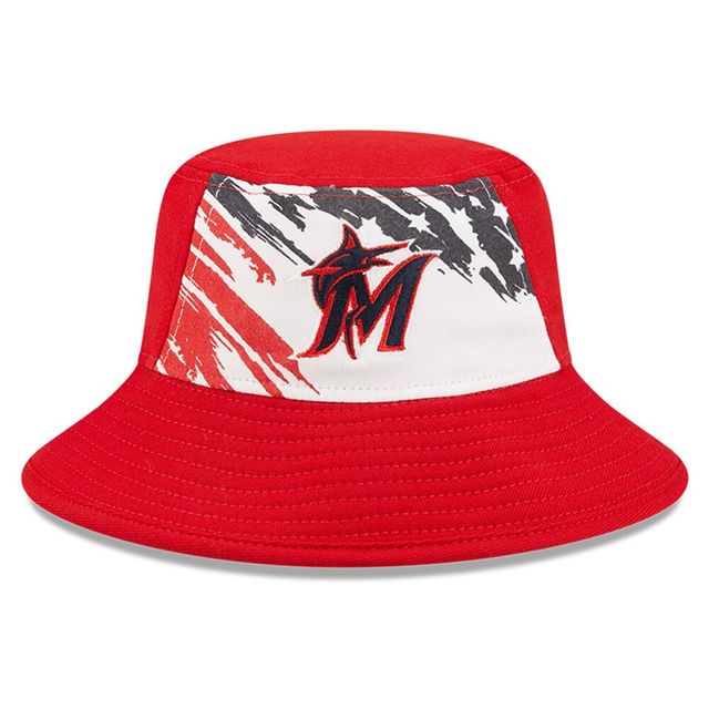Casquette New Era Miami Marlins 2022 4th of July rouge pour homme