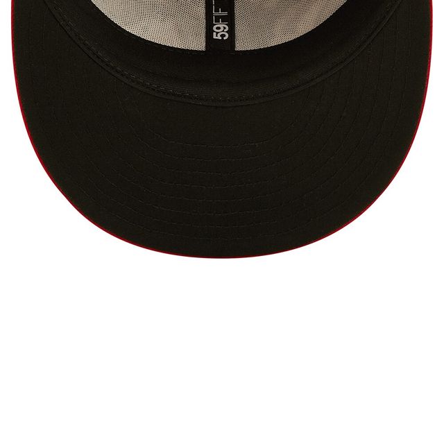 Casquette ajustée New Era Miami Marlins 2022 4th of July On-Field 59FIFTY rouge pour homme