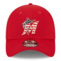Men's New Era  Red Miami Marlins 2023 Fourth of July 39THIRTY Flex Fit Hat