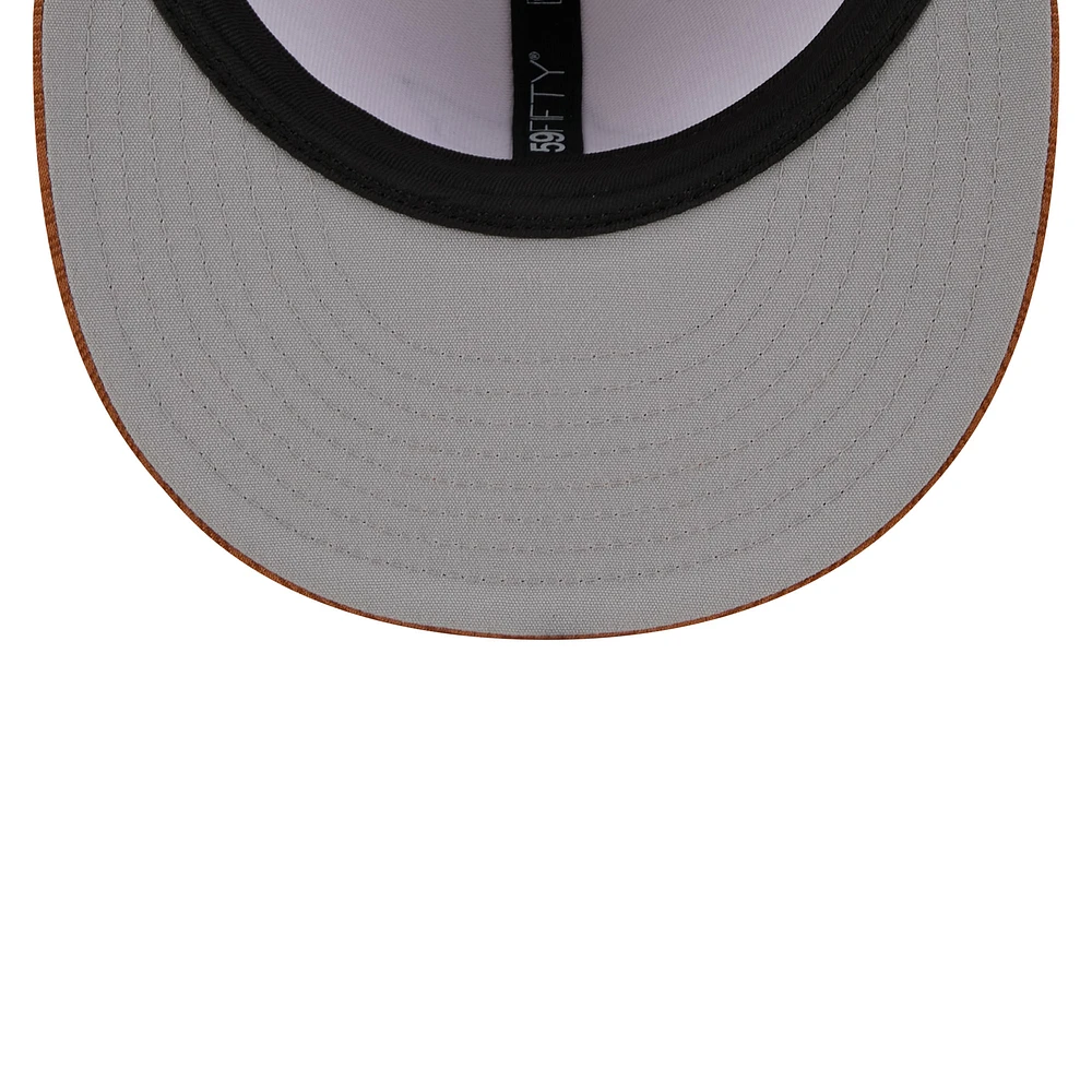 Men's New Era Stone/Brown Miami Marlins 2024 Clubhouse 59FIFTY Fitted Hat