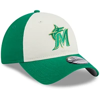 Men's New Era White/Green Miami Marlins 2024 St. Patrick's Day 9TWENTY Adjustable Hat