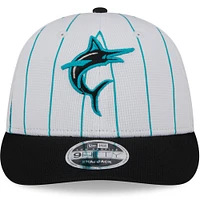 Men's New Era  White Miami Marlins 2025 Batting Practice Low Profile 9FIFTY Snapback Hat