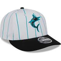 Men's New Era  White Miami Marlins 2025 Batting Practice Low Profile 9FIFTY Snapback Hat