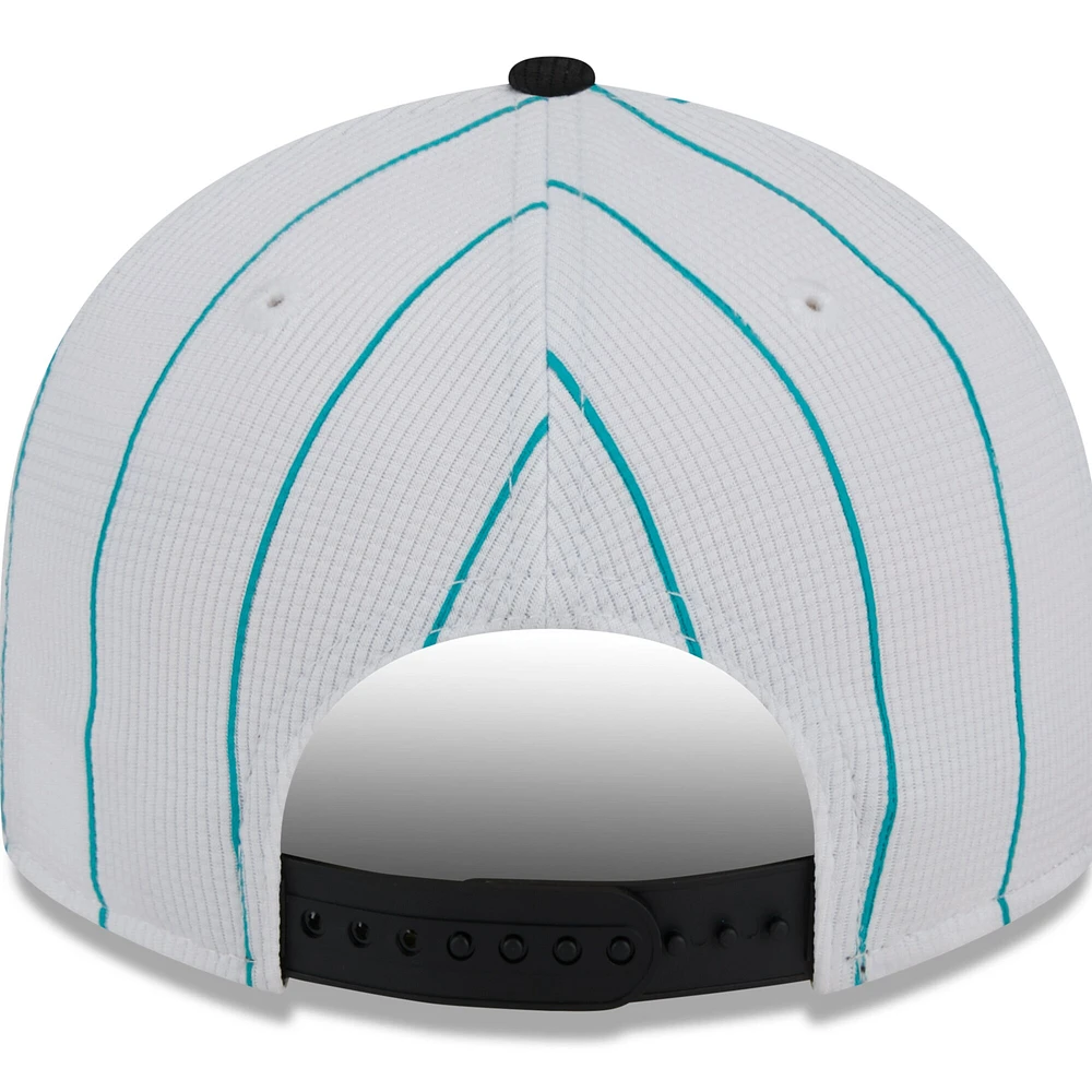 Men's New Era  White Miami Marlins 2025 Batting Practice Low Profile 9FIFTY Snapback Hat