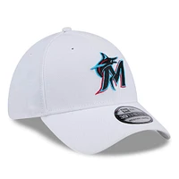 Men's New Era White Miami Marlins 39THIRTY Flex Hat