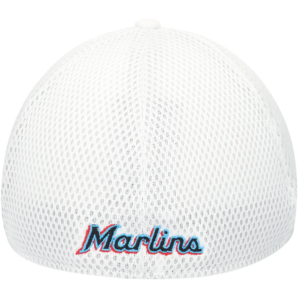 Men's New Era White Miami Marlins REPREVE Neo 39THIRTY Flex Hat