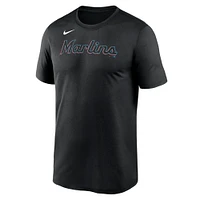 Men's Nike Black Miami Marlins New Legend Wordmark T-Shirt