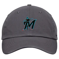 Men's Nike Gray Miami Marlins Club Adjustable Hat
