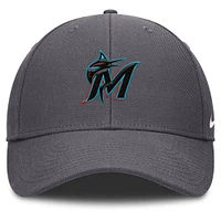 Men's Nike  Gray Miami Marlins Club Performance Adjustable Hat