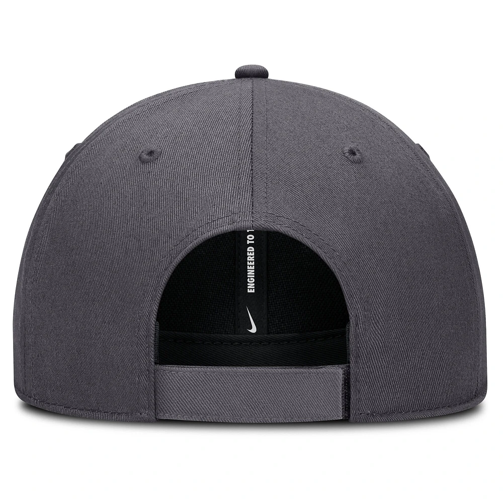 Men's Nike  Gray Miami Marlins Club Performance Adjustable Hat