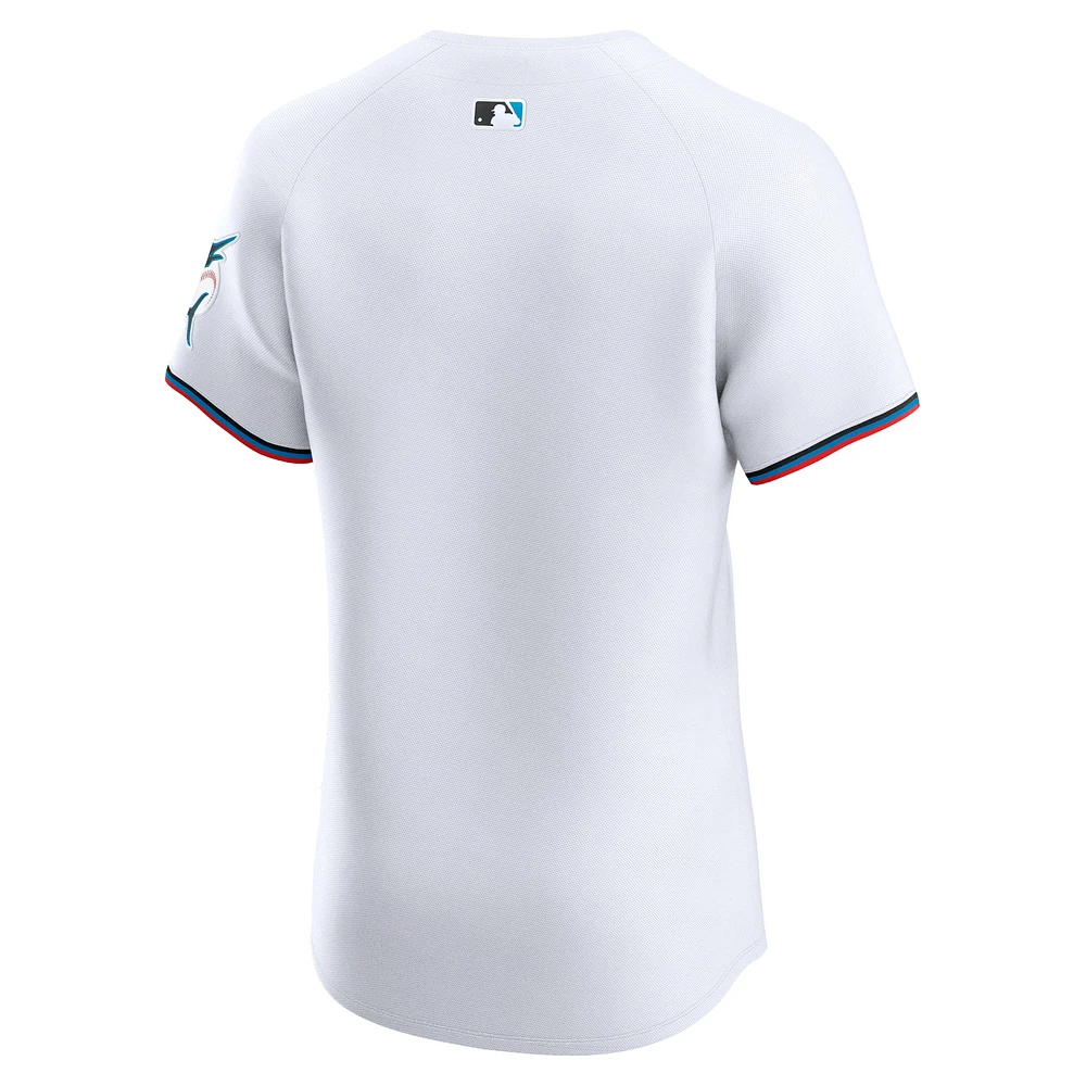 Men's Nike White Miami Marlins Home Elite Jersey
