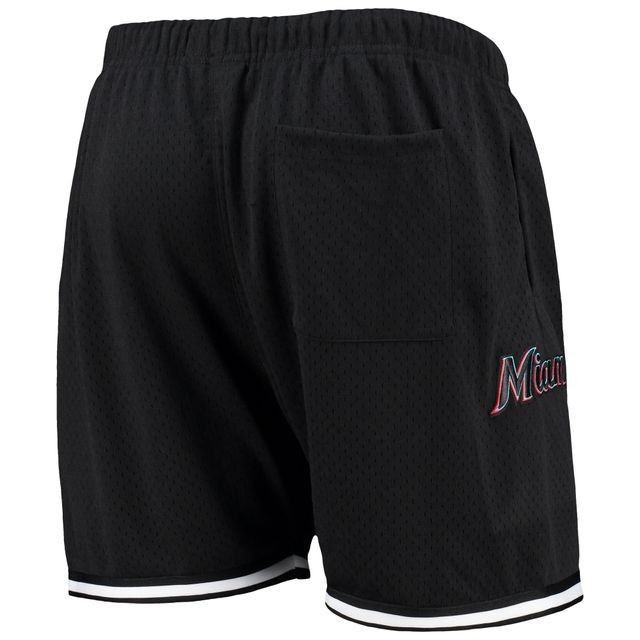 Short en filet à logo Miami Marlins Pro Standard noir pour homme