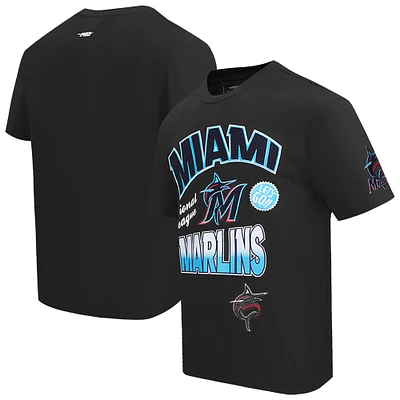 T-shirt à épaules tombantes Turn It Up Pro Standard pour homme, noir, des Miami Marlins