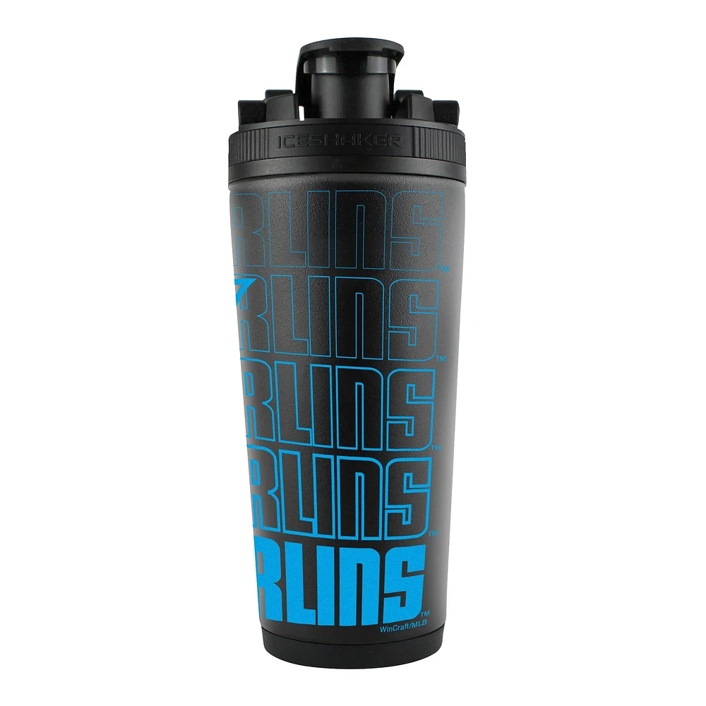 Miami Marlins 26oz. 4D Stainless Steel Shaker Bottle