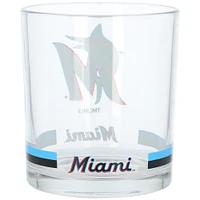 Miami Marlins Banded Rocks Glass