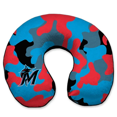 Oreiller de voyage en mousse viscoélastique Miami Marlins Camo
