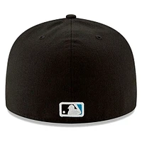 Miami Marlins New Era Game Authentic Collection On-Field 59FIFTY - Fitted Hat Black