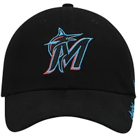 Women's '47 Black Miami Marlins Team Miata Clean Up Adjustable Hat