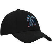 Women's '47 Black Miami Marlins Team Miata Clean Up Adjustable Hat