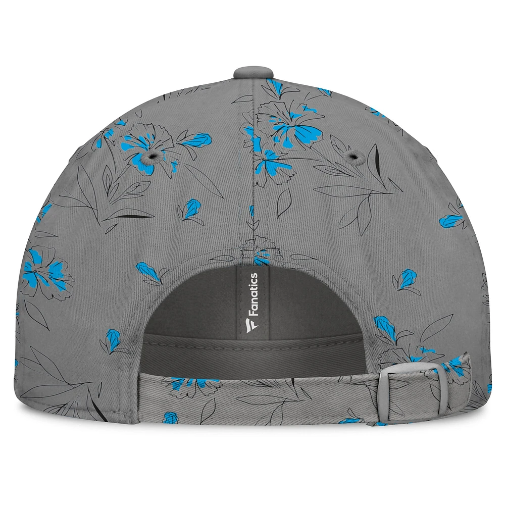 Women's Fanatics Gray Miami Marlins Fundamental Floral Adjustable Hat