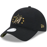 Women's New Era  Black Miami Marlins 2024 Armed Forces Day 9TWENTY Adjustable Hat