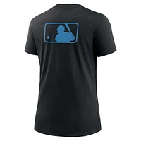 Women's Nike Black Miami Marlins Authentic Collection Early Work Tri-Blend T-Shirt